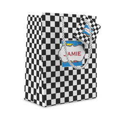 Checkers & Racecars Small Gift Bag (Personalized)