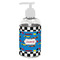 Checkers & Racecars Plastic Soap / Lotion Dispenser (8 oz - Small - White) (Personalized)