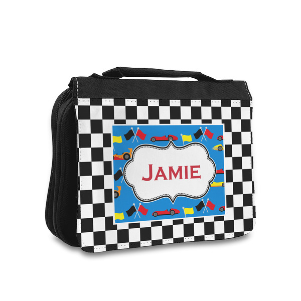 Custom Checkers & Racecars Toiletry Bag - Small (Personalized)