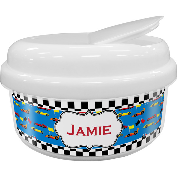 Custom Checkers & Racecars Snack Container (Personalized)
