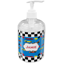 Checkers & Racecars Acrylic Soap & Lotion Bottle (Personalized)