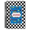 Checkers & Racecars Spiral Journal Large - Front View