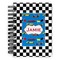 Checkers & Racecars Spiral Journal Small - Front View