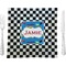 Checkers & Racecars Square Dinner Plate