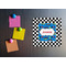 Checkers & Racecars Square Fridge Magnet - LIFESTYLE
