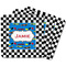 Checkers & Racecars Square Fridge Magnet - MAIN