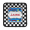 Checkers & Racecars Iron On Square Patch w/ Name or Text