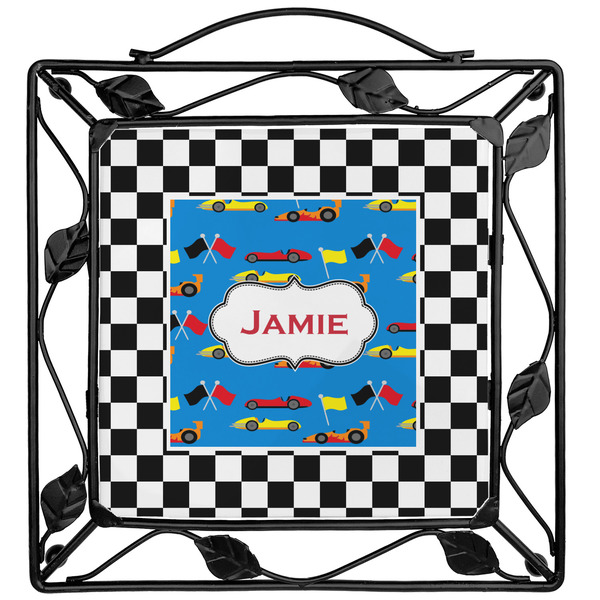 Custom Checkers & Racecars Square Trivet (Personalized)