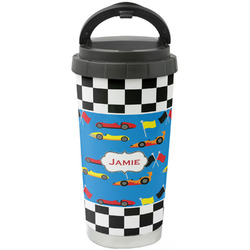 Checkers & Racecars Stainless Steel Coffee Tumbler (Personalized)