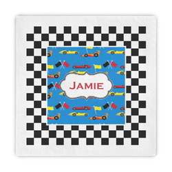 Checkers & Racecars Standard Decorative Napkins (Personalized)