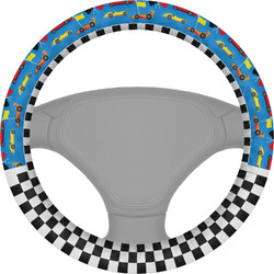 Checkers & Racecars Steering Wheel Cover