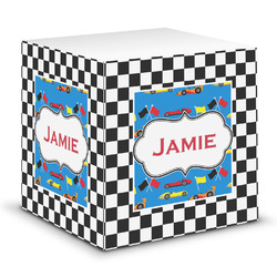 Checkers & Racecars Sticky Note Cube (Personalized)