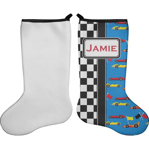 Checkers & Racecars Stocking - Single-Sided - Approval