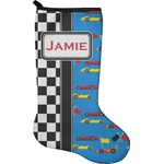 Checkers & Racecars Holiday Stocking - Neoprene (Personalized)