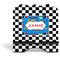 Checkers & Racecars Stylized Tablet Stand - Front without iPad