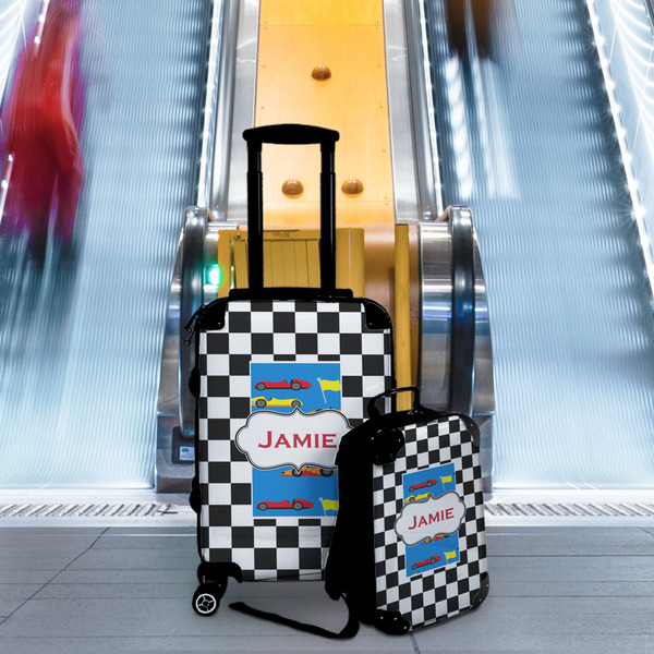Checkers & Racecars Suitcase Set 4 - IN CONTEXT