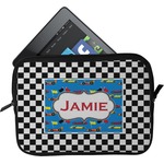 Checkers & Racecars Tablet Case / Sleeve - Small (Personalized)