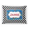 Checkers & Racecars Rectangular Throw Pillow Case (Personalized)