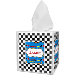 Checkers & Racecars Tissue Box Cover (Personalized)