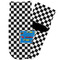 Checkers & Racecars Toddler Ankle Socks - Single Pair - Front and Back