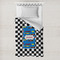 Checkers & Racecars Toddler Duvet Cover w/ Name or Text