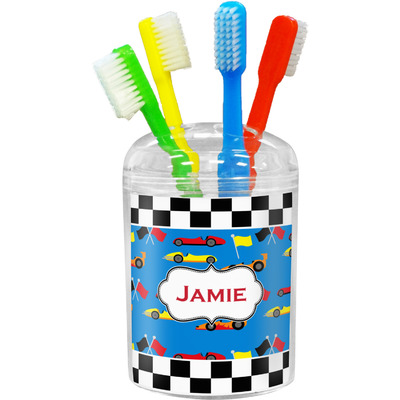 Checkers & Racecars Toothbrush Holder (Personalized)