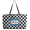 Checkers & Racecars Beach Totes Bag - w/ Black Handles (Personalized)