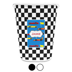 Checkers & Racecars Waste Basket (Personalized)