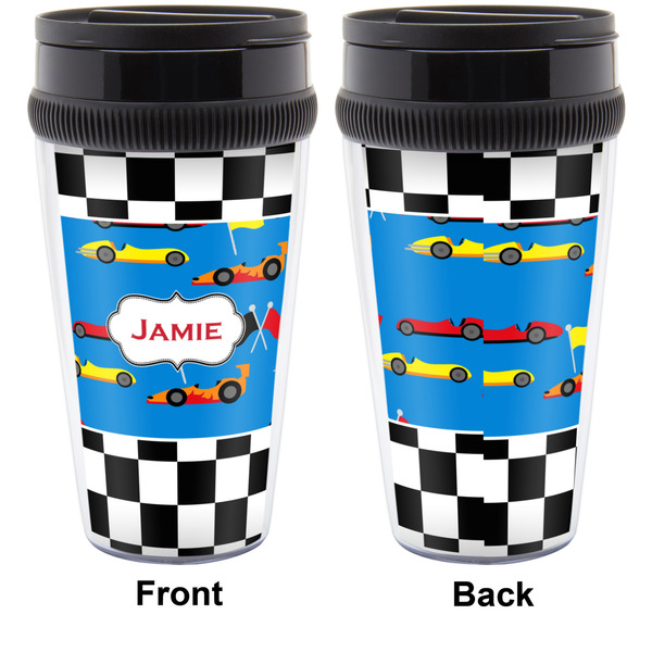 Checkers & Racecars Travel Mug Approval (Personalized)