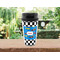 Checkers & Racecars Travel Mug Lifestyle (Personalized)