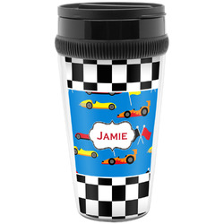 Checkers & Racecars Acrylic Travel Mug without Handle (Personalized)