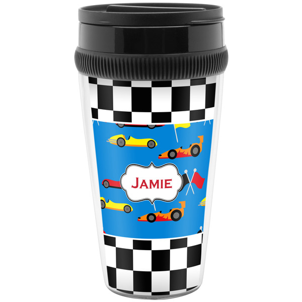 Custom Checkers & Racecars Acrylic Travel Mug without Handle (Personalized)