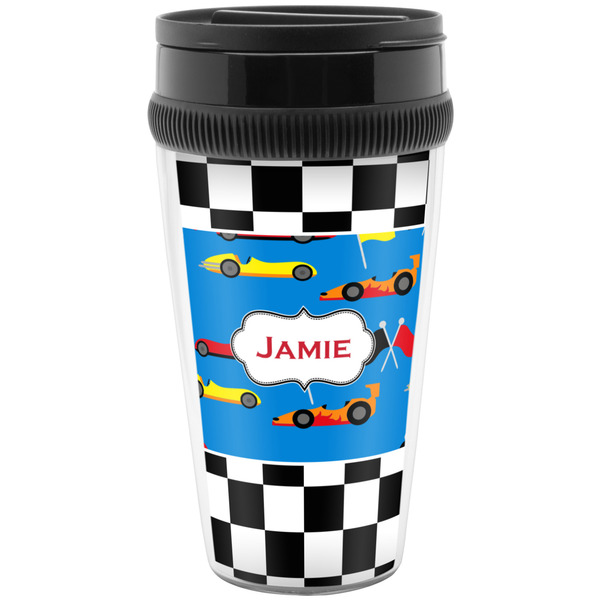 Custom Checkers & Racecars Acrylic Travel Mug without Handle (Personalized)