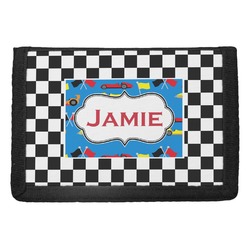 Checkers & Racecars Trifold Wallet (Personalized)