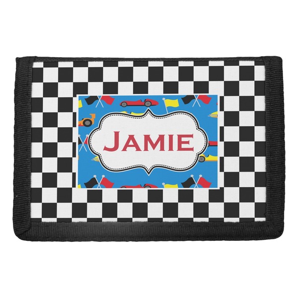 Custom Checkers & Racecars Trifold Wallet (Personalized)