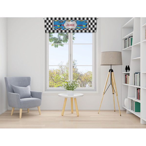 Checkers & Racecars Valance - LIFESTYLE