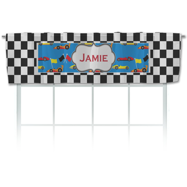 Custom Checkers & Racecars Valance (Personalized)