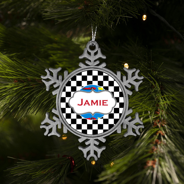 Checkers & Racecars Vintage Snowflake - (LIFESTYLE)