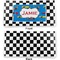 Checkers & Racecars Vinyl Check Book Cover - Front and Back