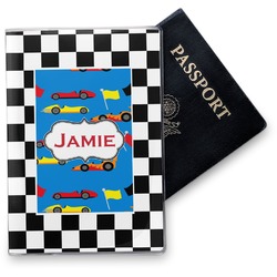 Checkers & Racecars Vinyl Passport Holder (Personalized)