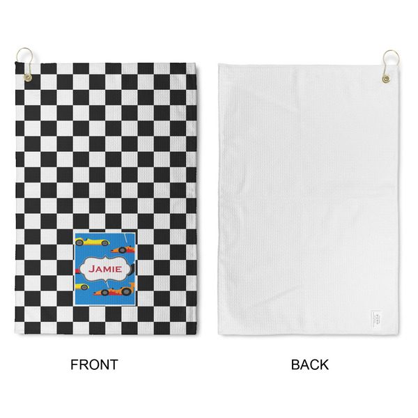 Checkers & Racecars Waffle Weave Golf Towel - Approval