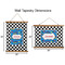 Checkers & Racecars Wall Hanging Tapestries - Parent/Sizing