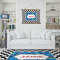Checkers & Racecars Wall Hanging Tapestry - IN CONTEXT