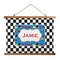 Checkers & Racecars Wall Hanging Tapestry - Wide (Personalized)