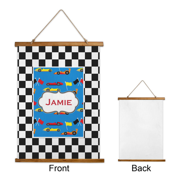 Checkers & Racecars Wall Hanging Tapestry - Portrait - APPROVAL