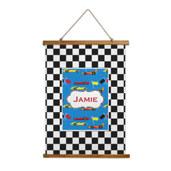 Checkers & Racecars Wall Hanging Tapestry (Personalized)