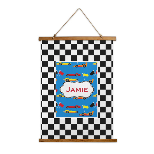Custom Checkers & Racecars Wall Hanging Tapestry (Personalized)