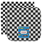 Checkers & Racecars Facecloth / Wash Cloth (Personalized)