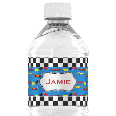 Checkers & Racecars Water Bottle Labels (Personalized)