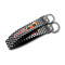 Checkers & Racecars Webbing Keychain FOBs - Size Comparison
